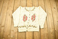 Vintage 1990s Floral Embroidered Cardigan Sweater