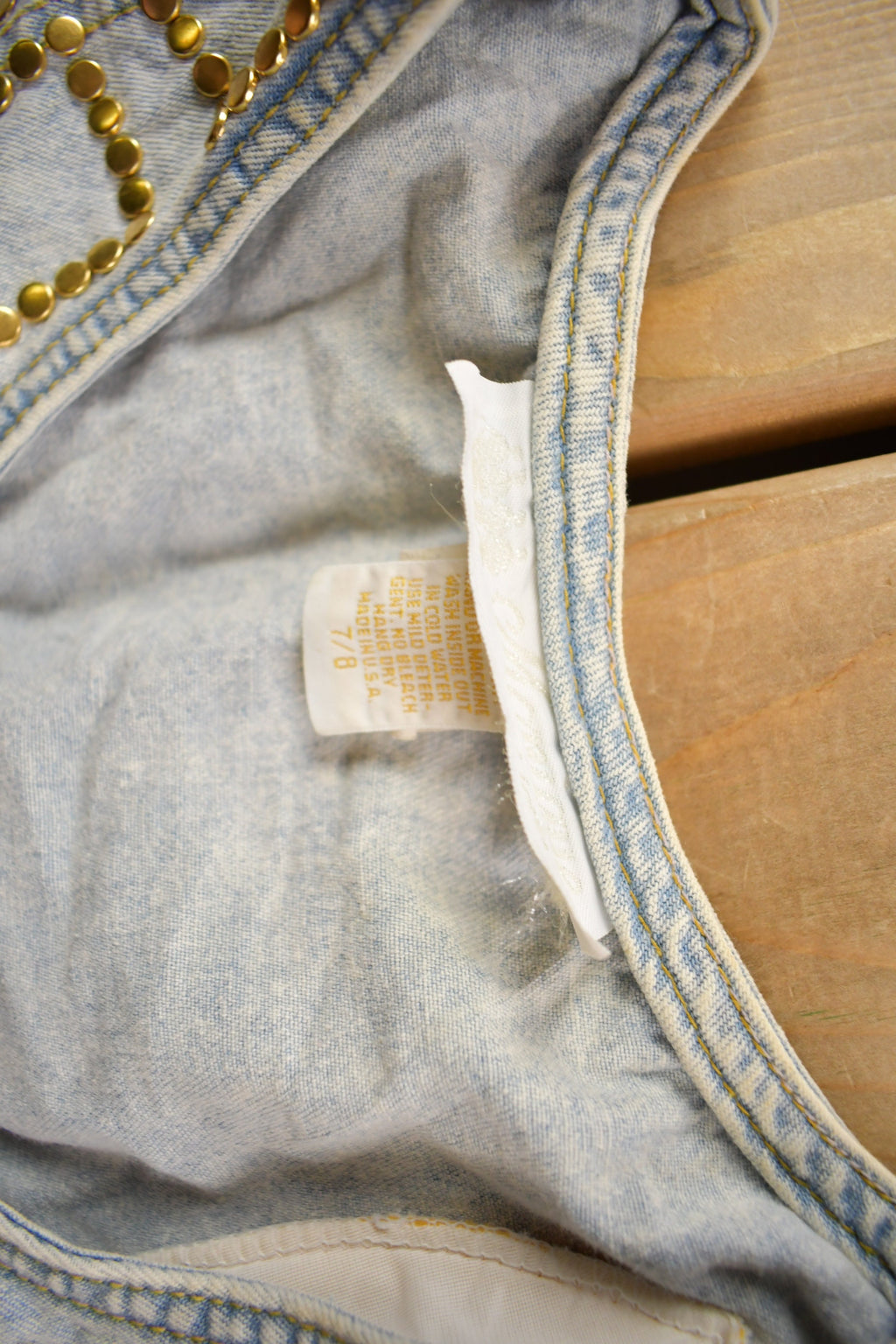 Vintage 1990s Denim Skirt & Shirt Set Size 7