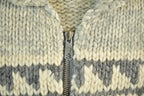 Vintage 1970s 1980s Hand-Knit Cowichan Sweater Adult Medium