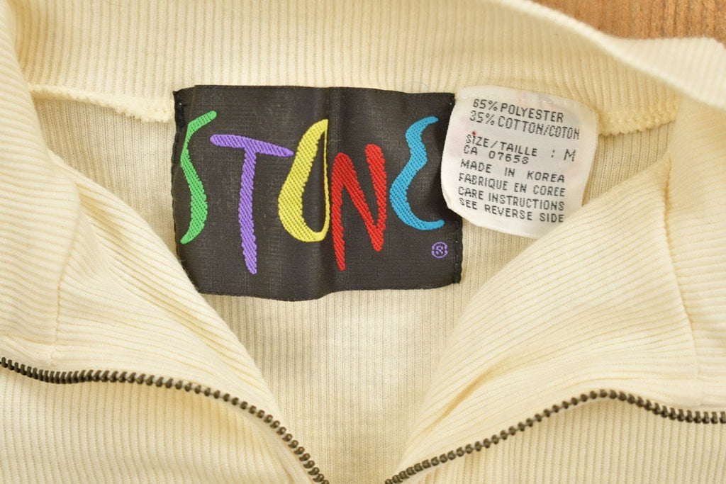 Vintage 1980s Woman's Stone Quarter Zip Dress