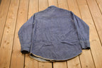 Vintage 1990s Western Embroidered Denim Button Up Shirt