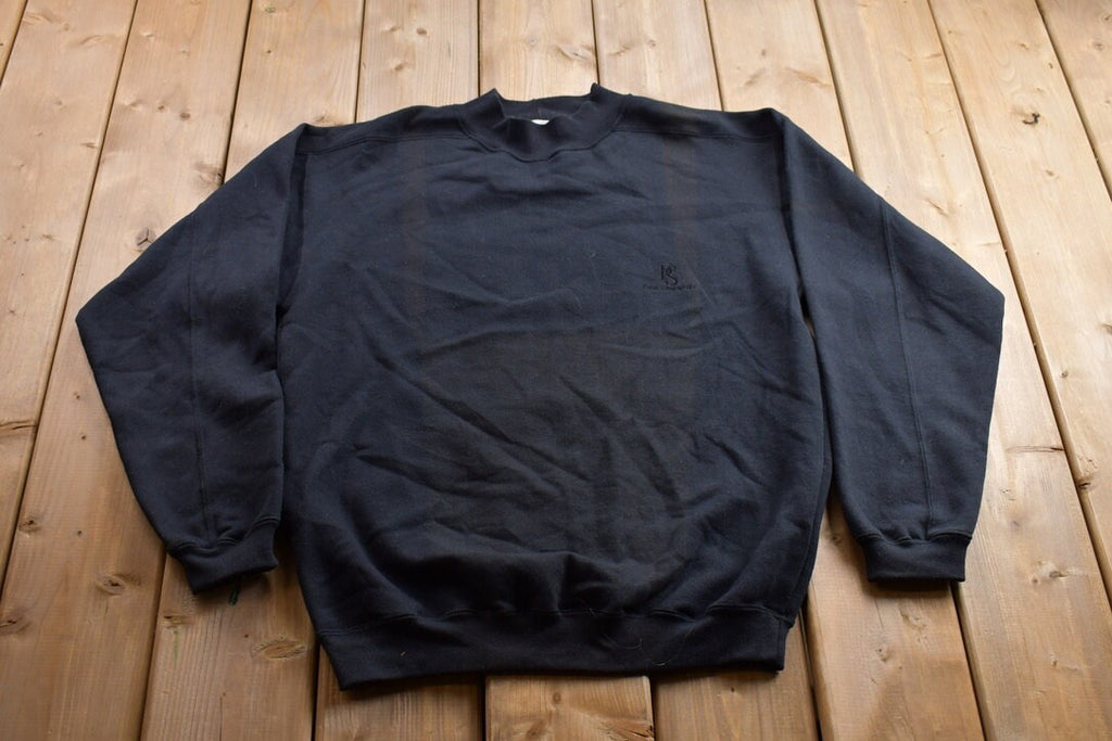 Vintage 1990s Pro Spirit Blank Black Crewneck Sweatshirt