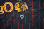Vintage 1990s Chicago Blackhawks NHL All Over Print Graphic T-Shirt