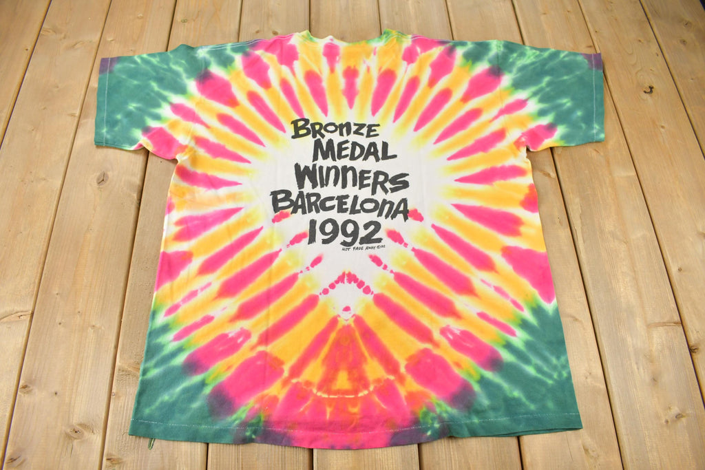 Vintage 1992 Grateful Dead Lithuania Barcelona All Over Print Band T-shirt