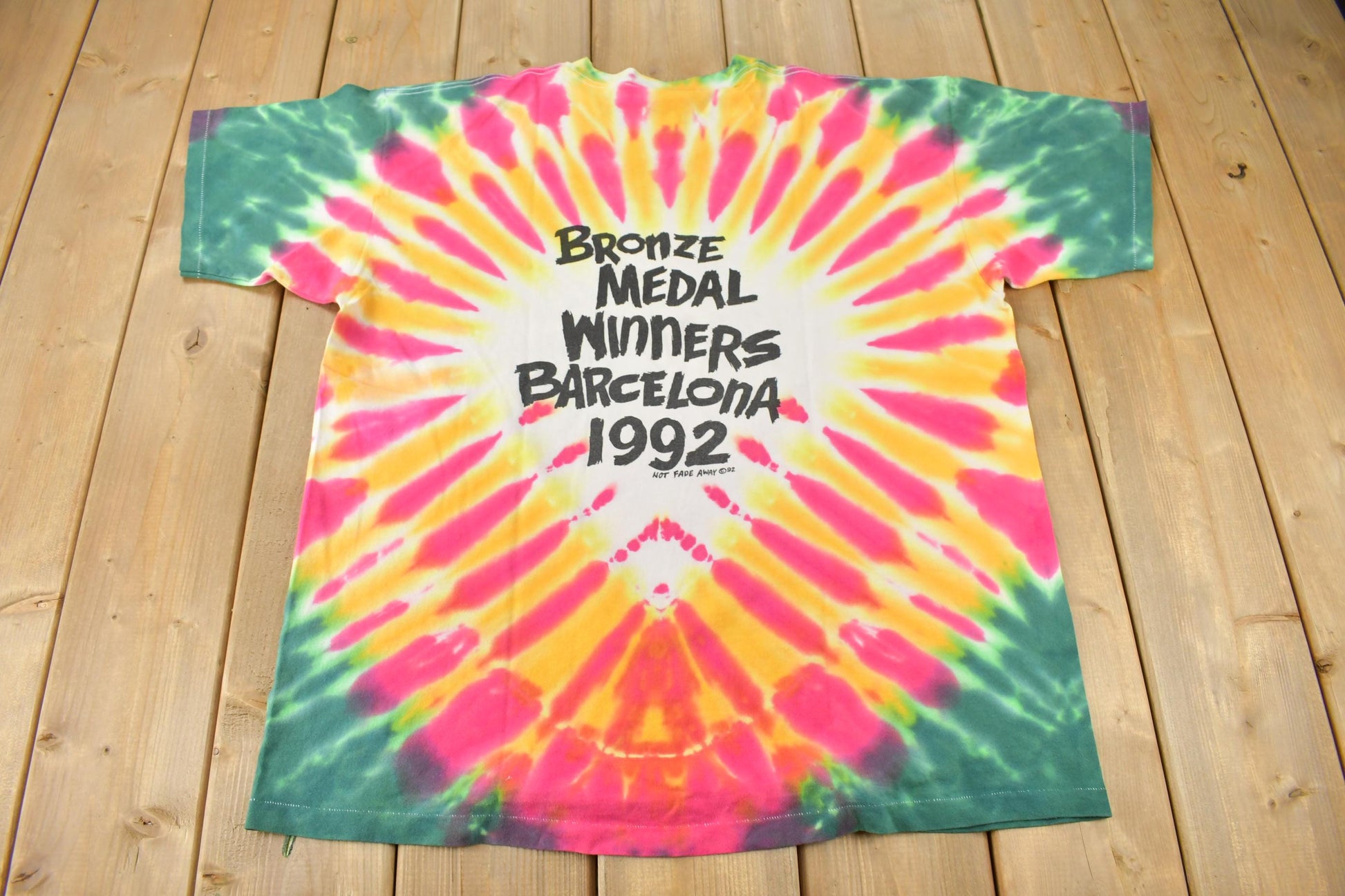 Vintage 1992 Grateful Dead Lithuania Barcelona All Over Print Band T-shirt