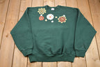 Vintage 1990s Floral Knit Crewneck