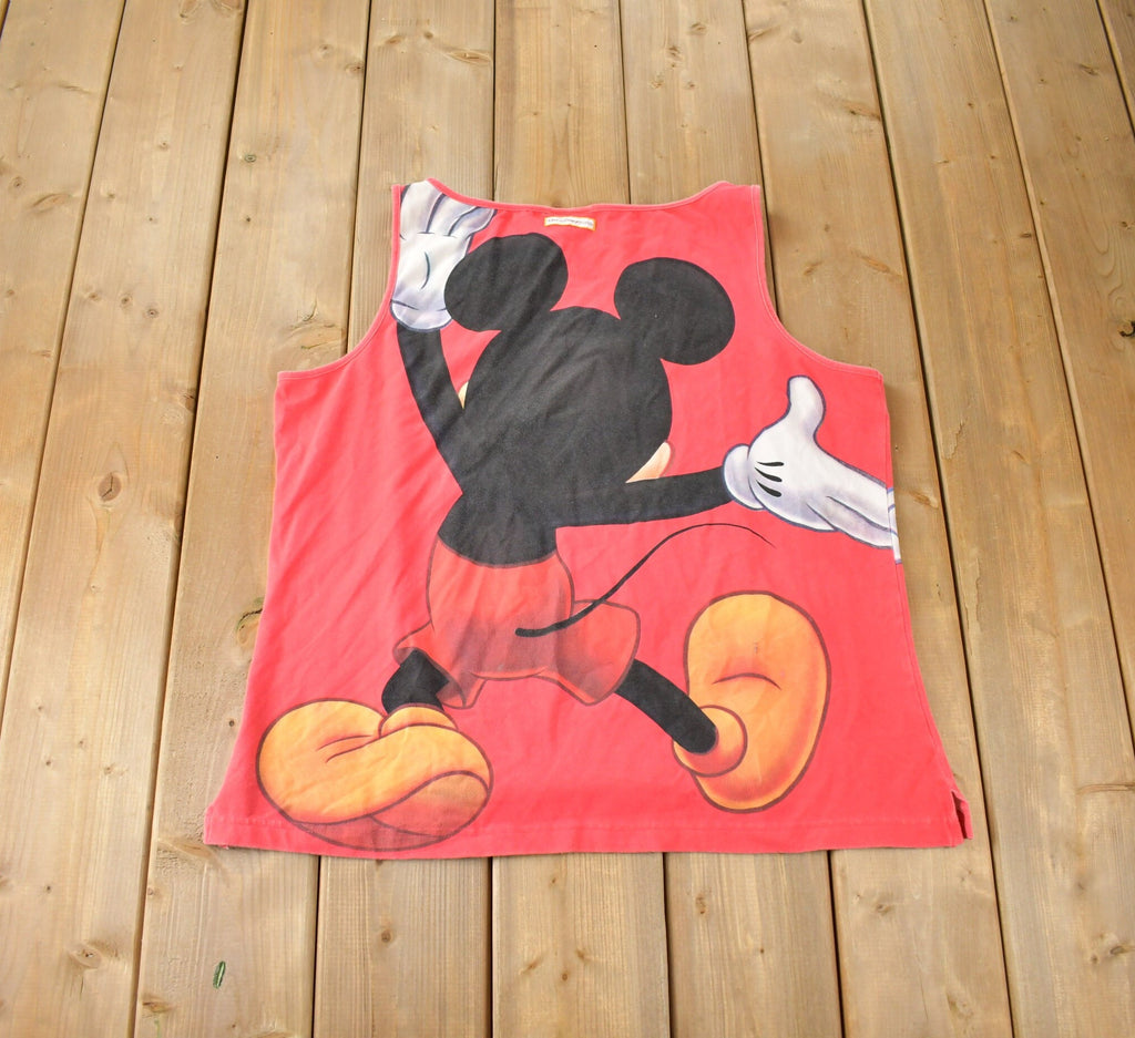 Vintage 1990s Mickey Mouse All Over Print Graphic Tank Top