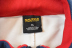Vintage 1990s Nautica Competition Fleece Sweater Men's M / Outdoorsman / 90s Outdoorsman Sweater / Fleece Hiking Zip up / Made in USA