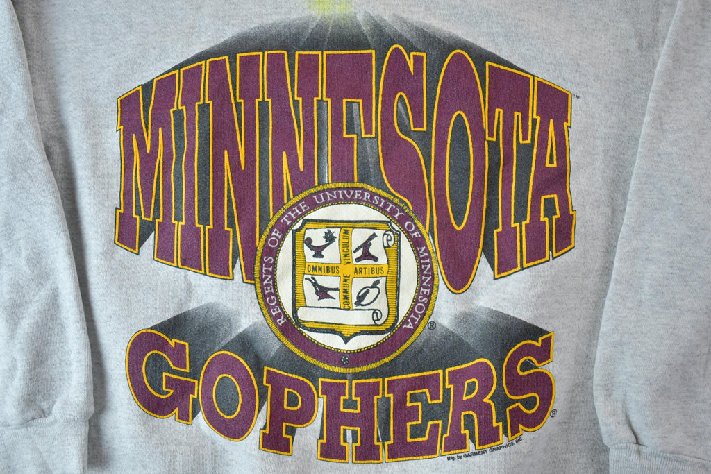 Vintage 1990s Minnesota Gophers University Collegiate Crewneck / Embroidered / NCAA Sweatshirt / Sportswear / Americana
