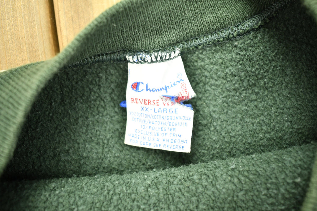 Vintage 1990s Forest Green Champion Reverse Weave Crewneck Sweatshirt