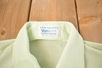 Vintage 1990s Van Heusen Blank Green Button Up Shirt