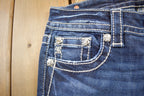 Vintage Y2K Miss Me Bedazzled Low Rise Jeans Size 26x33