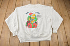Vintage 1990 Bart Simpson Christmas Graphic Crewneck Sweatshirt /