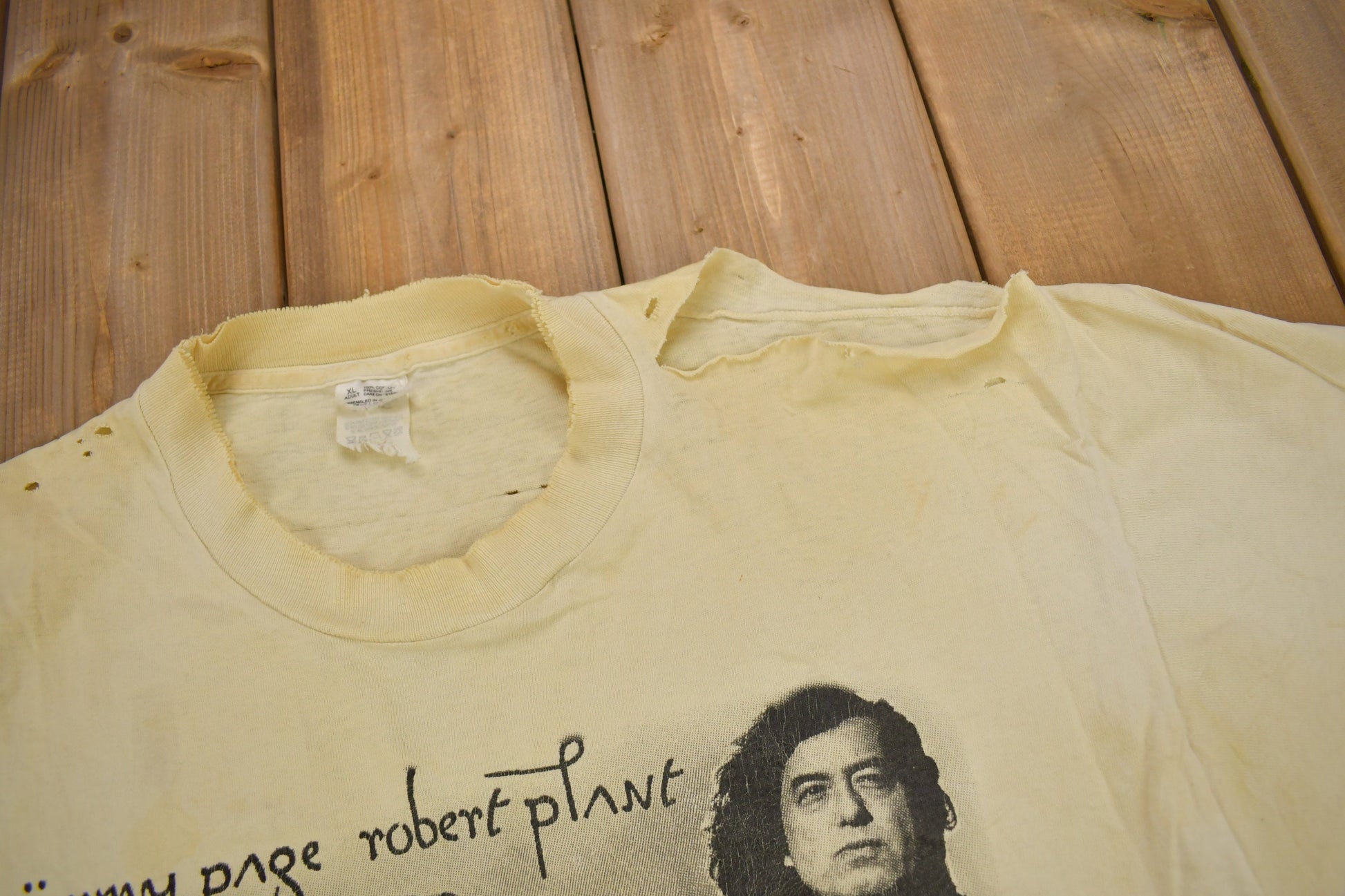 Vintage 1995 Jimmy Page Robert Plant No Quarter Tour Band T-shirt