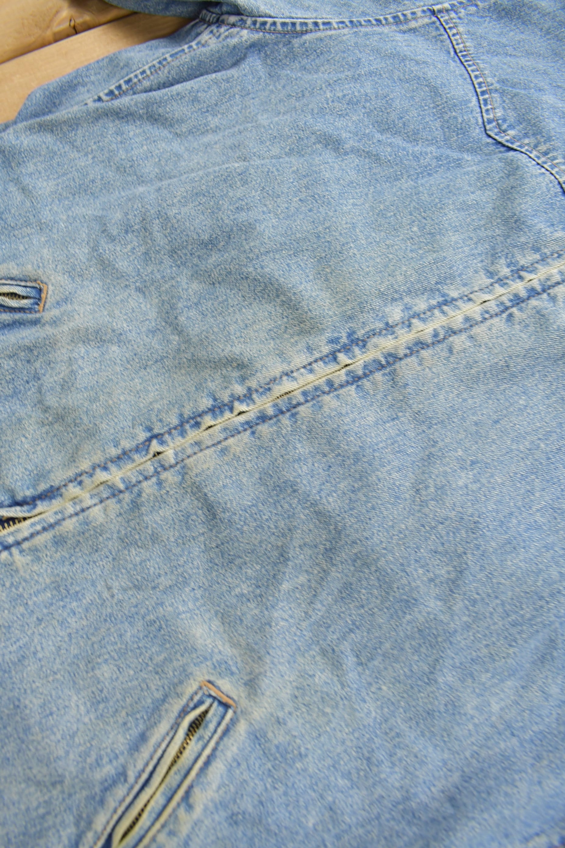 Vintage 1990s Levi's Silver Tab Denim Zip Up Shirt
