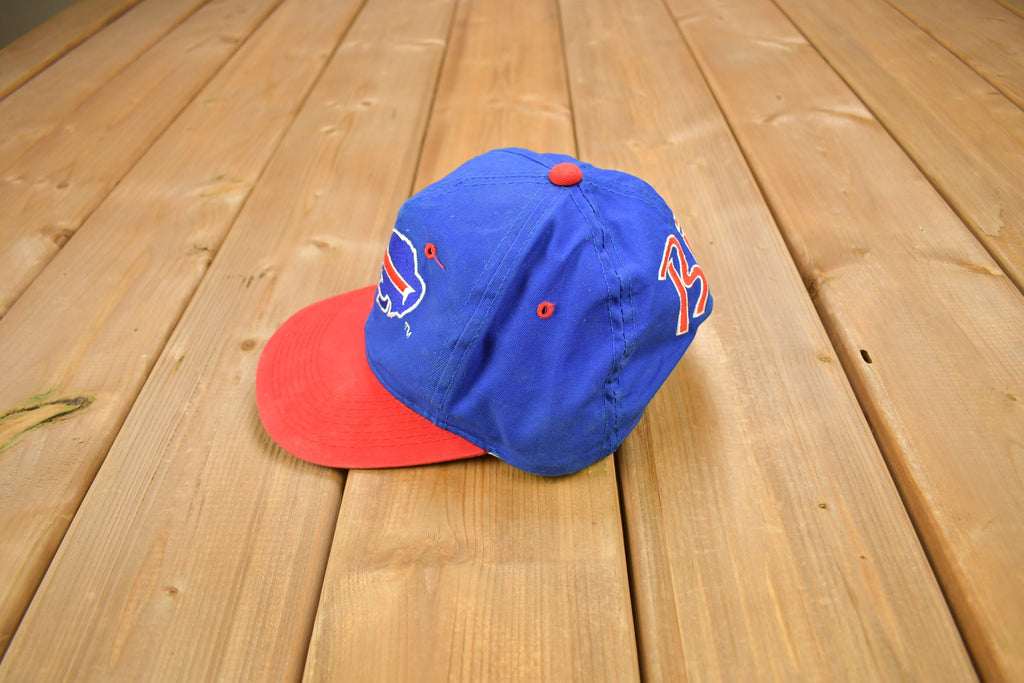 Vintage 1990s Buffalo Bills NFL Sports Specialties Double Line Script Snap Back Hat