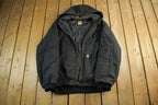 Vintage 1990s Distressed Carhartt Nylon Hooded Jacket Men's XL Tall