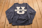 Vintage 1990s Boston University Champion Reverse Weave Crewneck Sweatshirt Men's Medium /
