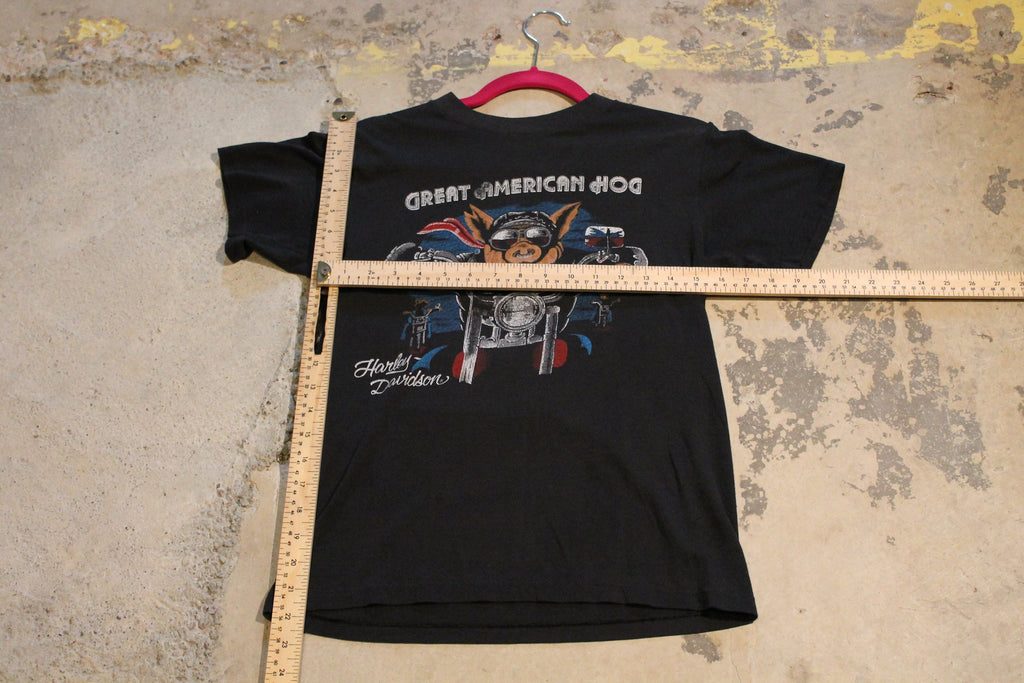 Vintage 1986 Harley Davidson Great American Hog T-Shirt