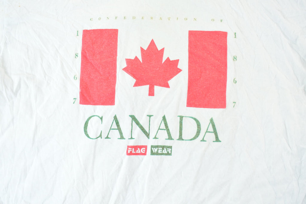 Vintage 1990s Canada Flag Wear Single Stitch T-Shirt