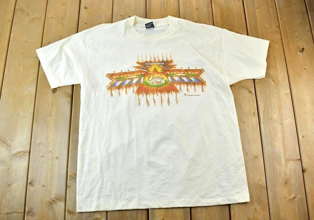 Vintage 1990s Charley Pride Theatre Single Stitch T-Shirt / 90s Vintage Souvenir Aztec Tee / Rare Vacation Tee / Best FOTL Made In USA
