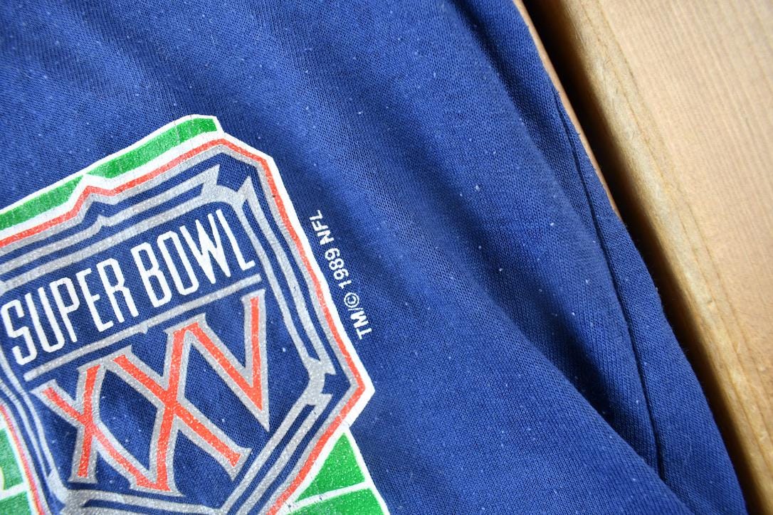 Vintage 1989 New York Giants NFL Super Bowl Champions T-shirt