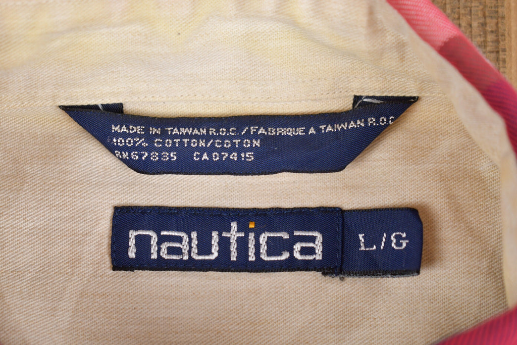 Vintage 1980s Nautica Plaid Button Up Shirt