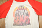 Vintage 1976 "Go To Hell World I'm A Senior" Raglan Roach T Shirt