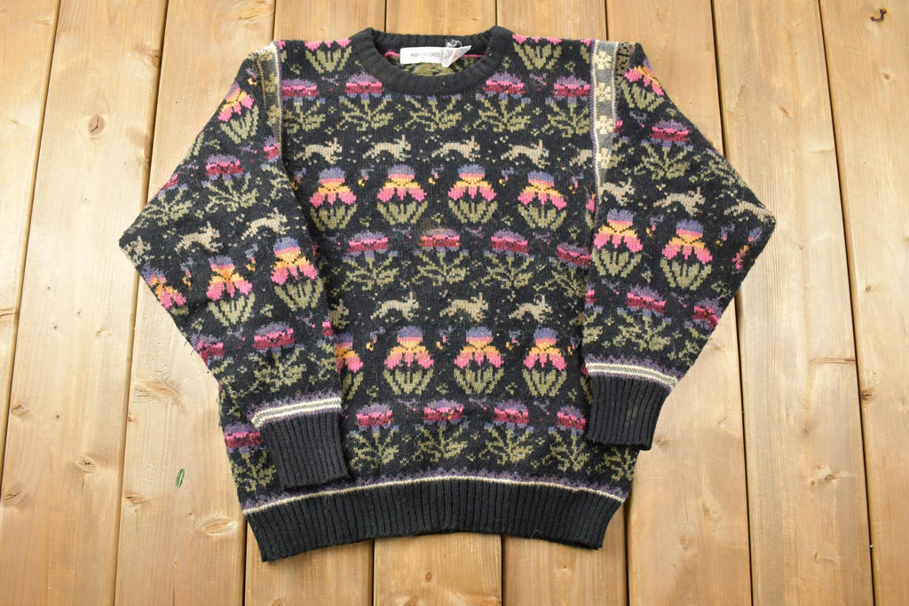 Vintage 1990s Compliments Bunny Knit Crewneck Sweater