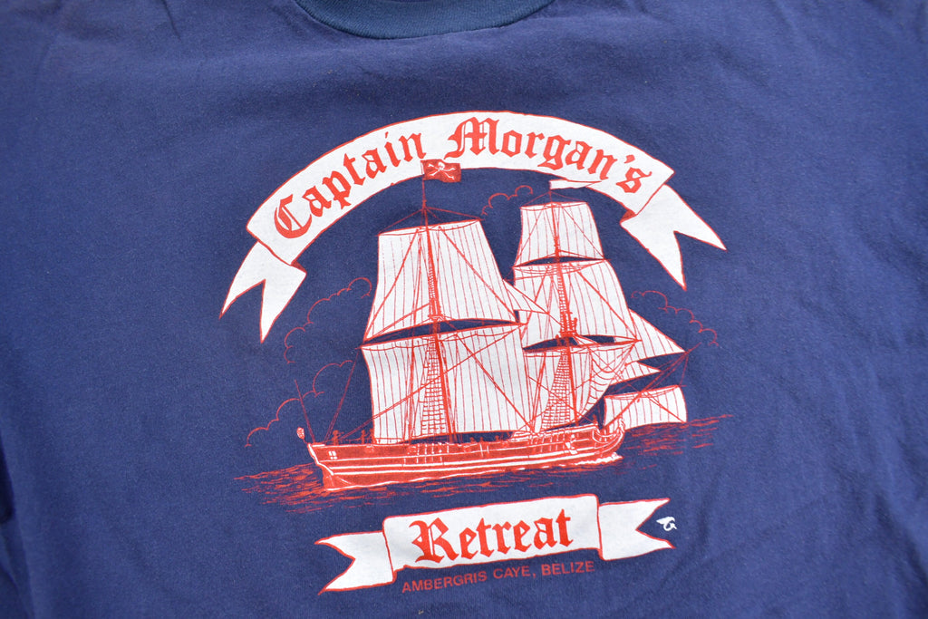 Vintage 1990s Captain Morgans Retreat Belize Graphic T Shirt