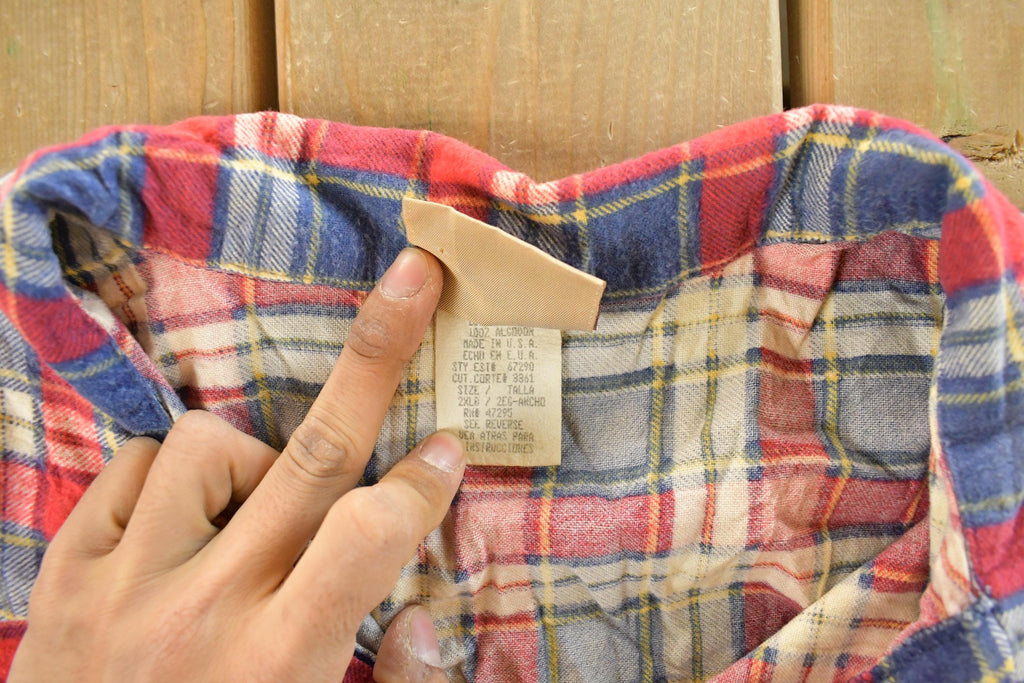 Vintage 1990s American Edition Plaid Flannel Button Up Shirt Men's 2XL