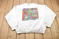 Vintage 1990s Viva Las Vegas Gambling Graphic Crewneck Sweatshirt