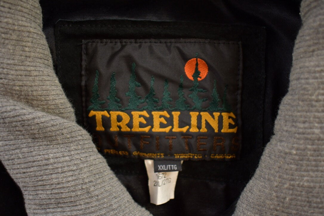 Vintage 1980s Suede Leather Treeline Jacket