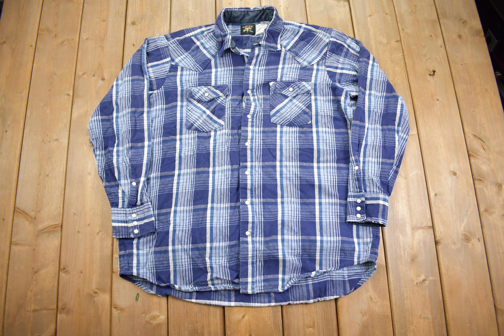 Vintage 1990s Saddle King Western Style Heavy Button Up Shirt - XL