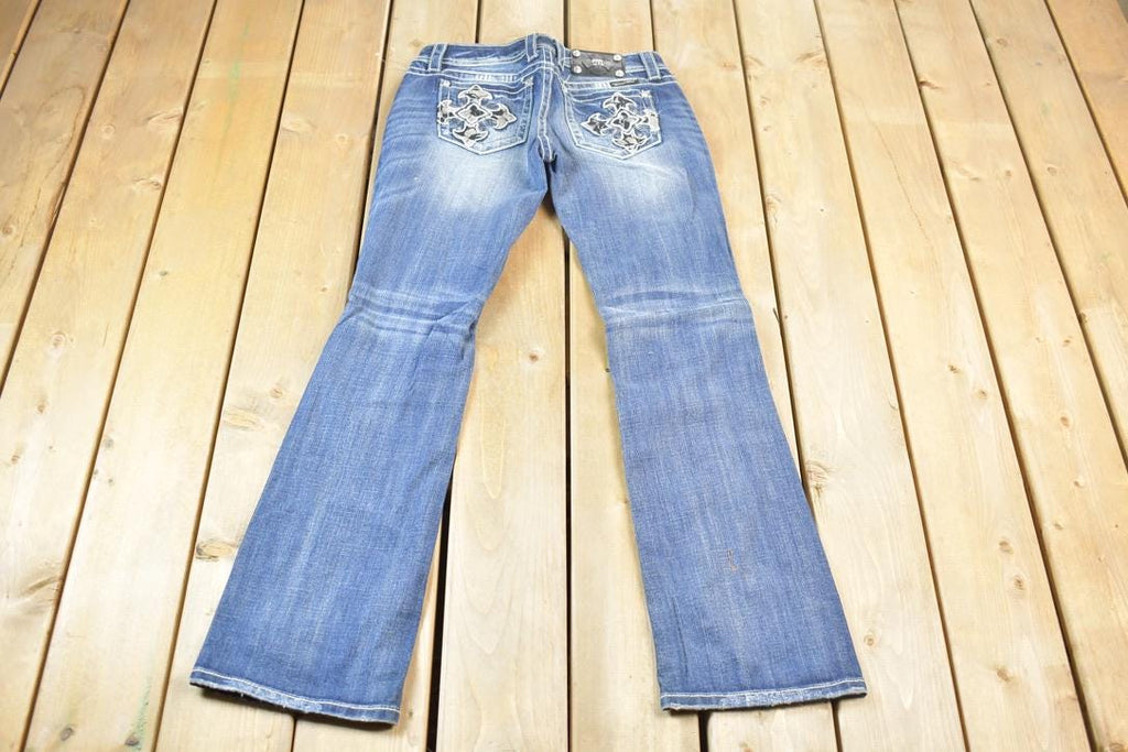 Vintage Y2K Miss Me Bedazzled Low Rise Jeans Size 26x33