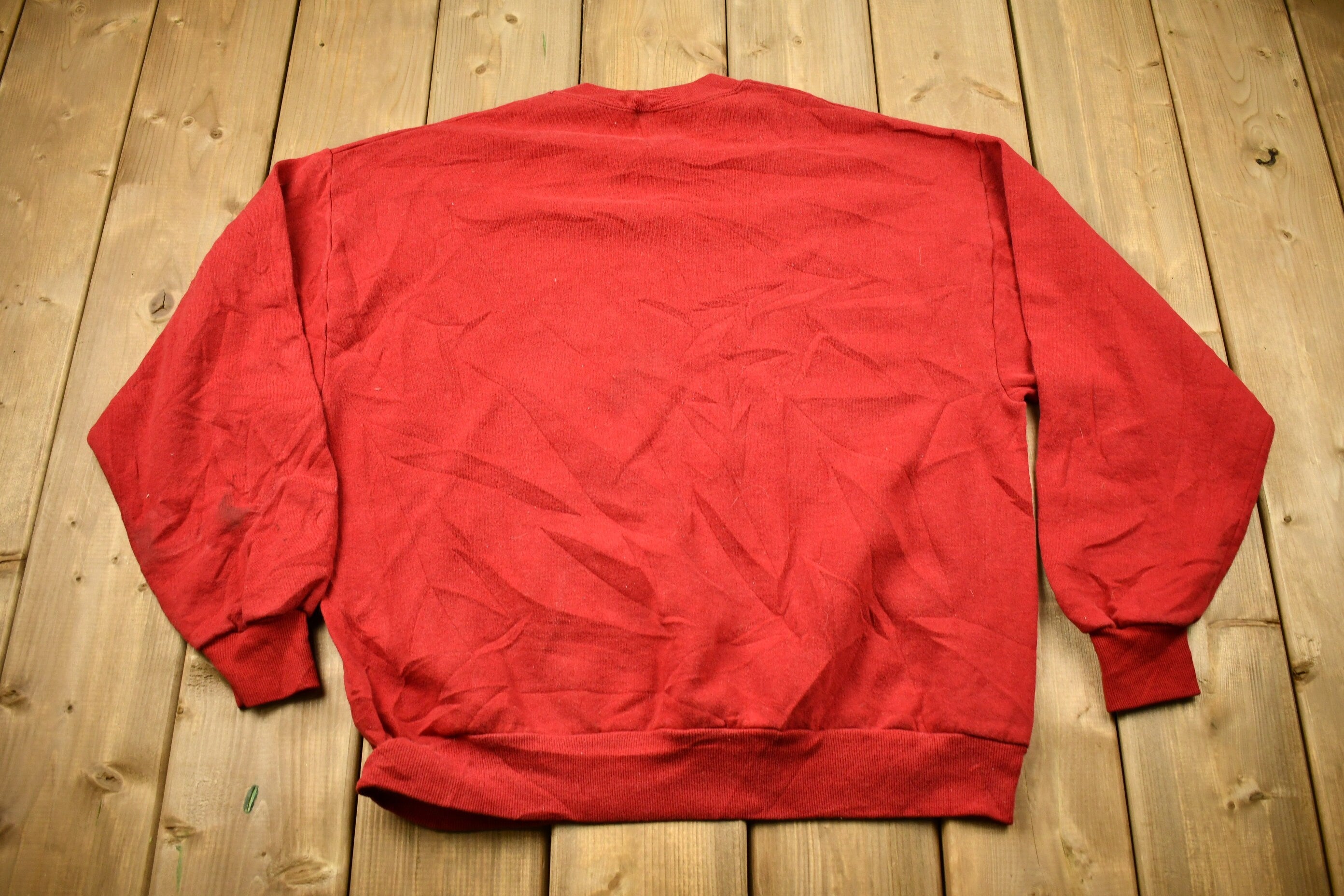 Vintage 1990s Blank Red Jerzees Crewneck Sweatshirt