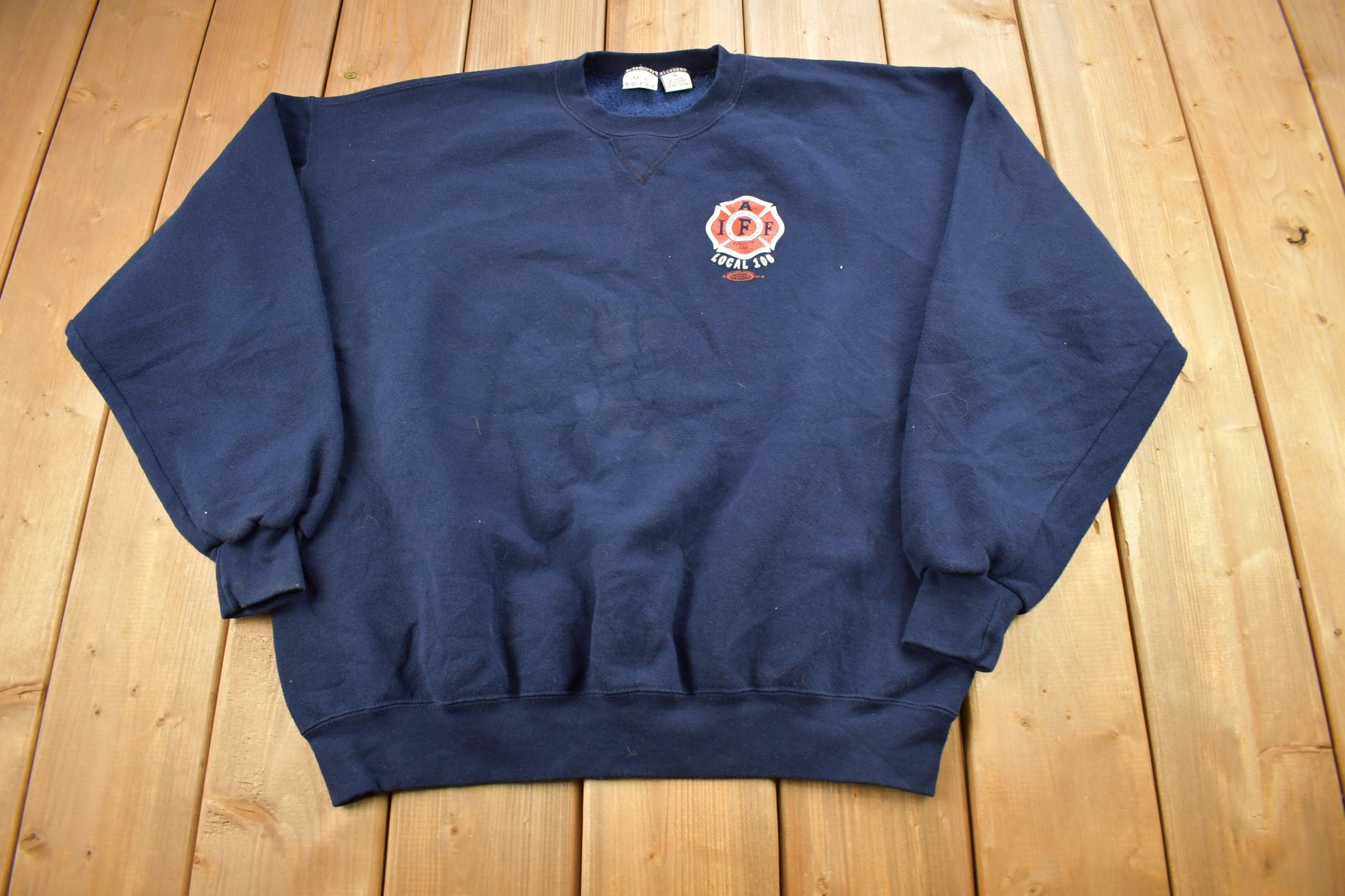 Vintage 1990s Bellingham Firefighters Crewneck / MJ Soffe / Crest Logo / Firefighter Sweatshirt / Streetwear / Made In USA