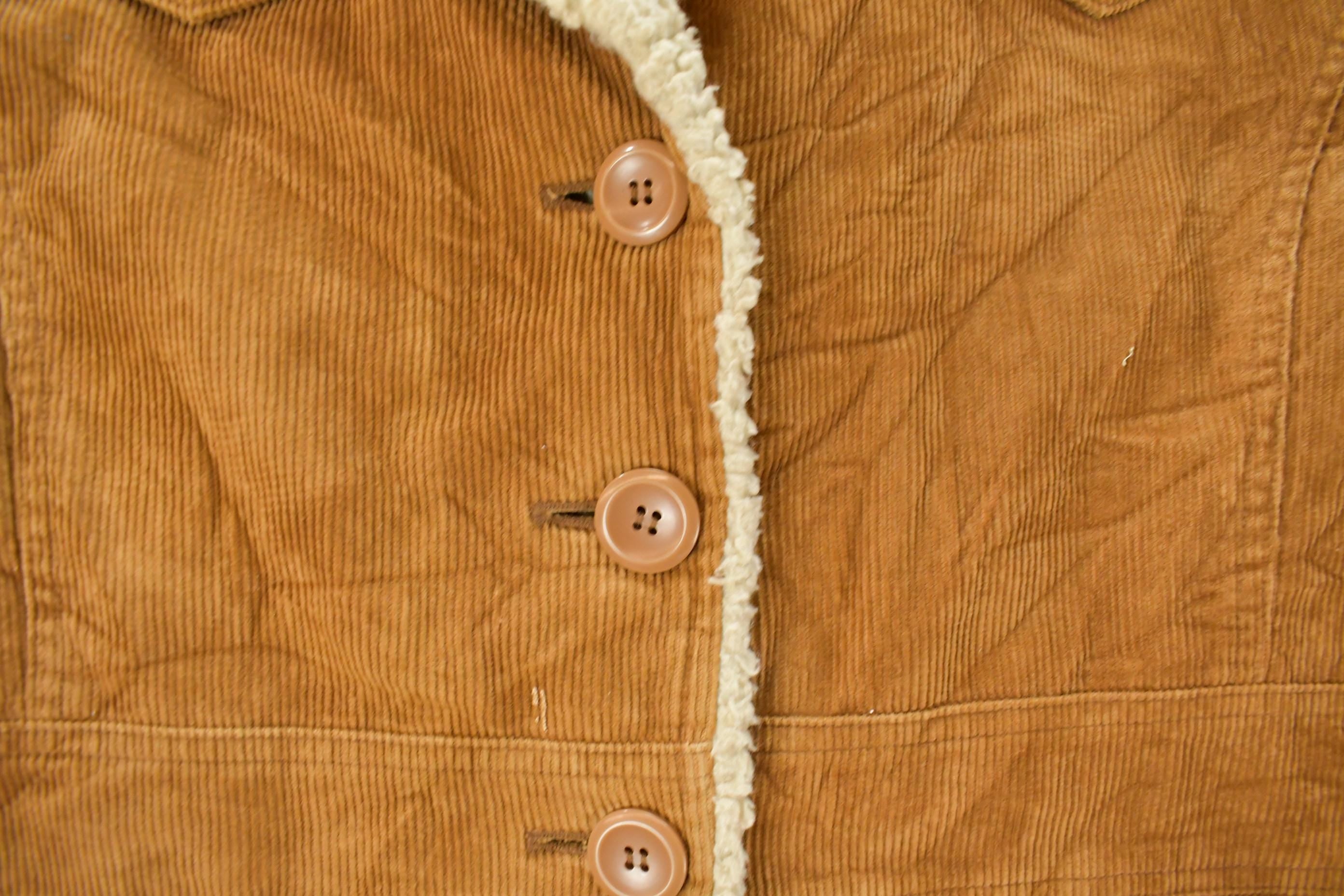 Vintage 1990s North Crest Corduroy Sherpa Lined Jacket Women's Medium