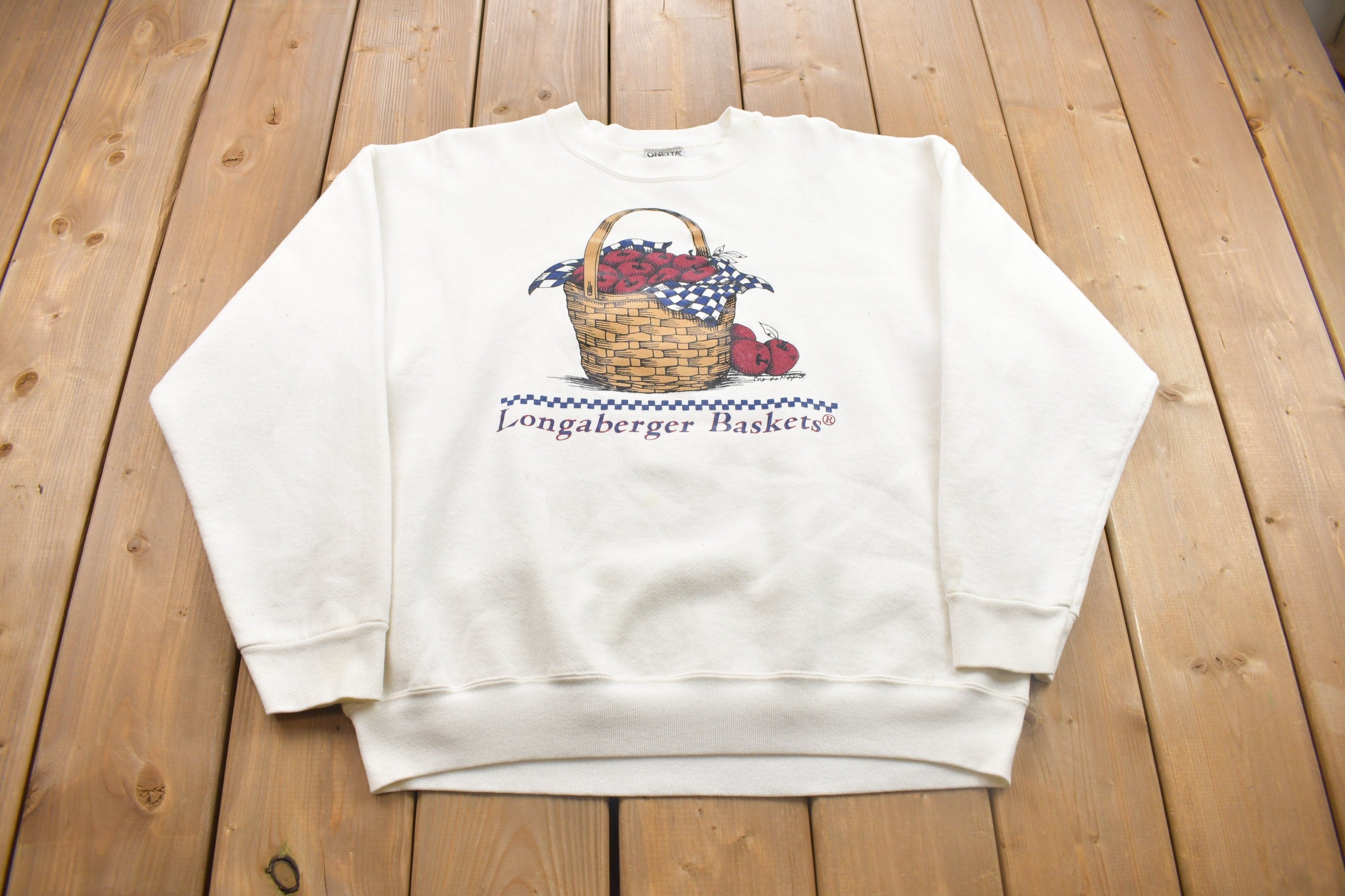 Vintage 1990s Oneita Longaberger Baskets Crewneck Sweatshirt