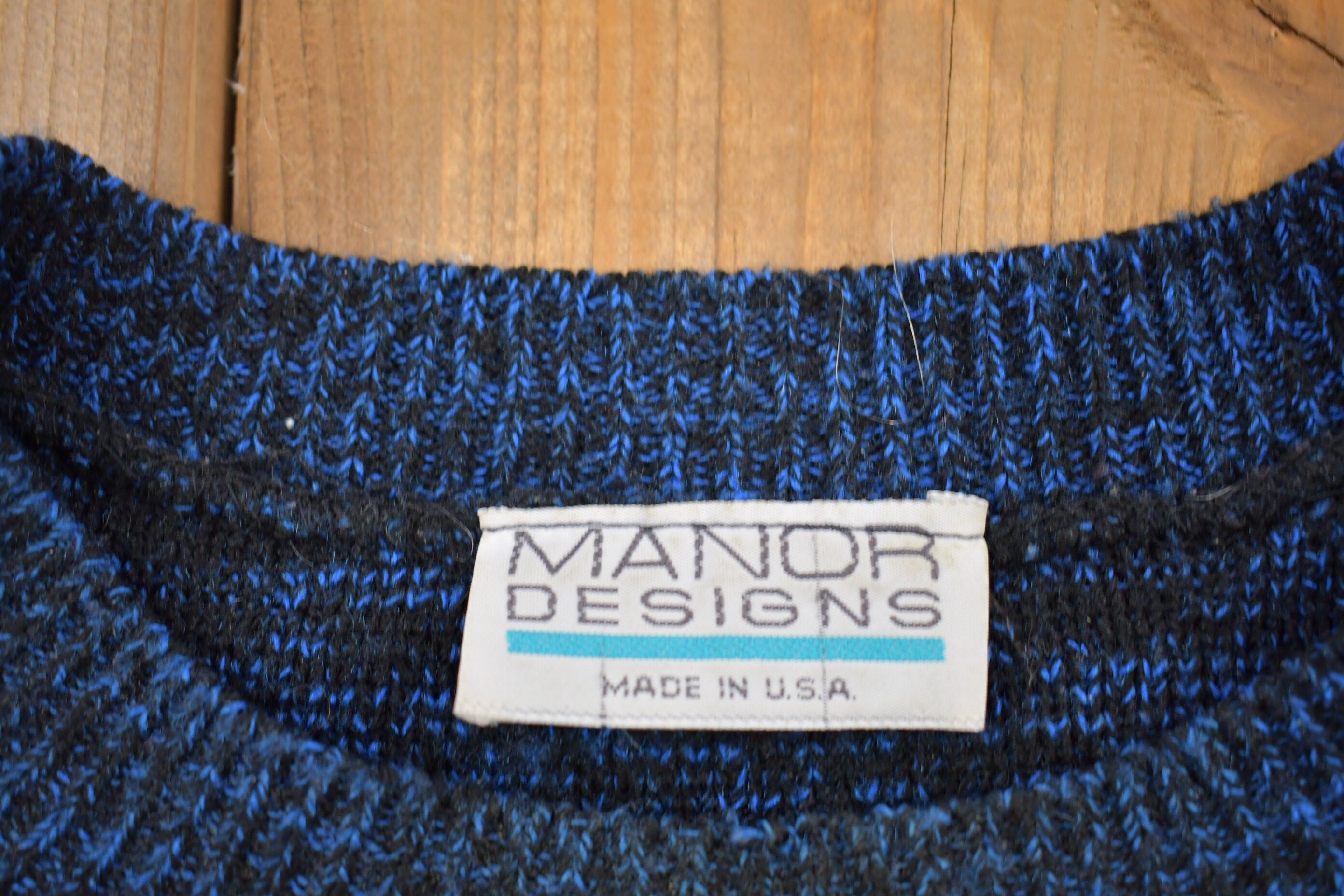 Vintage 1990s Made In USA Abstract Knitted Sweater