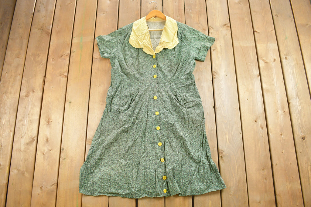 Vintage 1970s Button Up Sun Dress