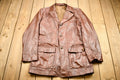 Vintage 1970s Burnt Orange Full Length Angel Skin Nappa Leather Trench Coat