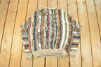 Vintage 1990s Marconi 3D Cable Knit Crewneck Sweater Men's Large