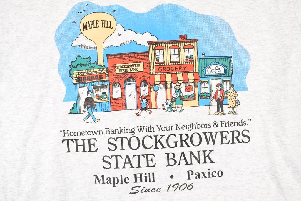 Vintage 1990s Stockgrowers State Bank Souvenir Travel T-Shirt Men's M
