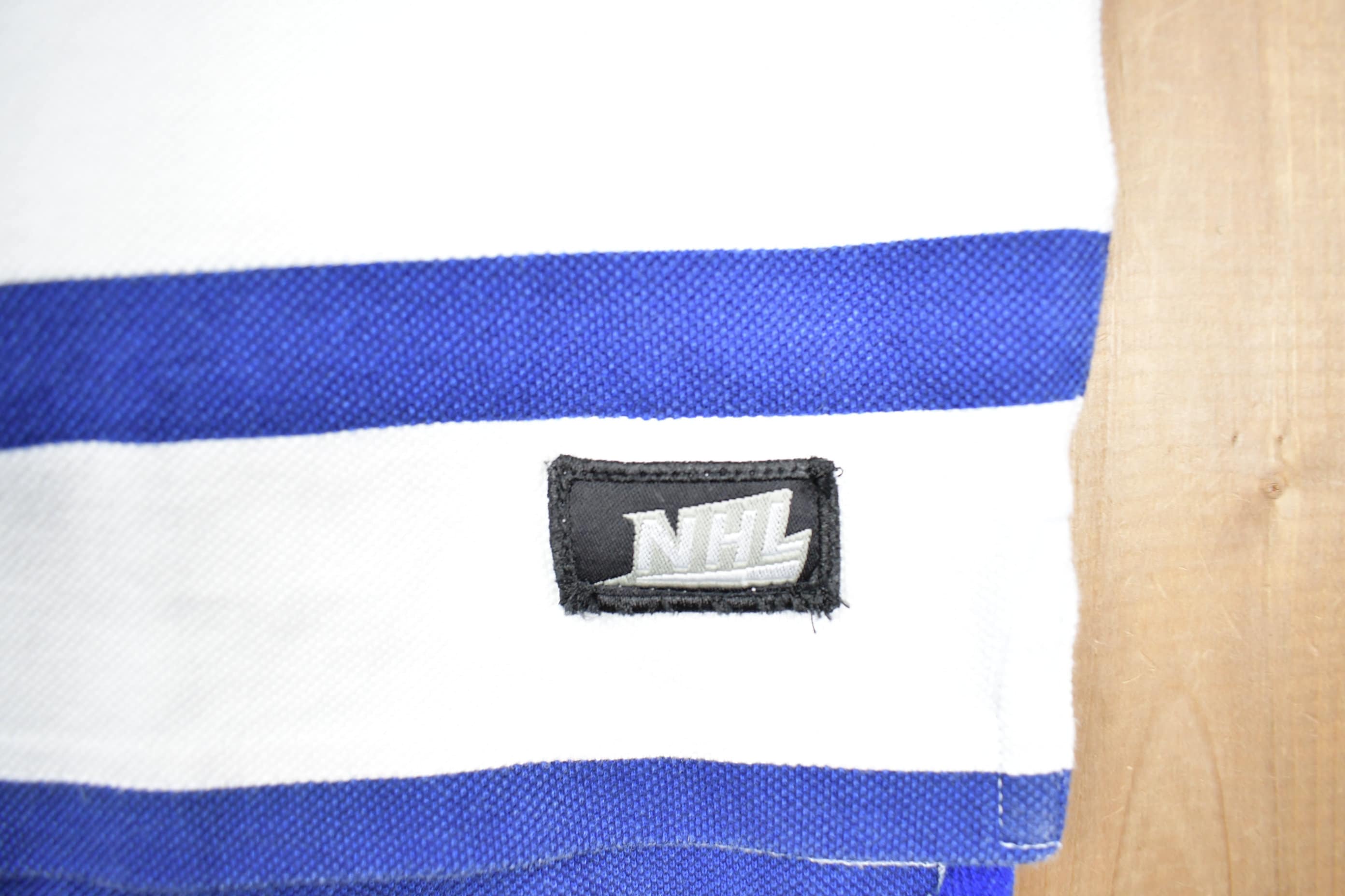 Vintage 1990s NHL Toronto Maple Leafs Striped Collared Shirt