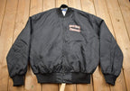 Vintage 1990s East High Football Radiers Satin Bomber Jacket  Snap Button  Streetwear  Souvenir Jacket  Made In USA  Streetwear