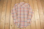 Vintage 1980s JC Penney Western Plaid Button Up Shirt