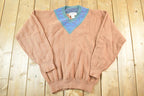 Vintage 1980s Ports International Wool Cable Knit Sweater Mens M