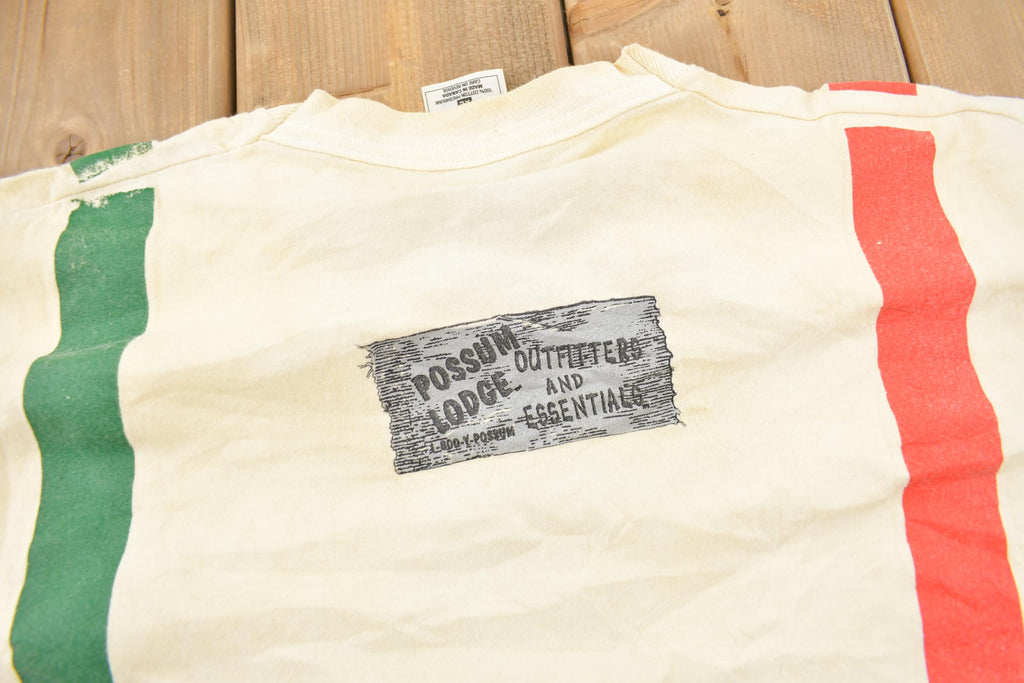 Vintage 1990s The Red Green Show Possum Lodge Funny Single Stitch Graphic T-Shirt Made In Canada