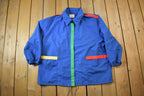 Vintage 1980s Nylon Colour Block Chore Jacket - XL